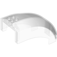 Lego Windscreen 12 x 6 x 6 Curved without Pin Holes / Trans-Clear