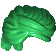 Lego Hair Swept Back, Tousled / Green