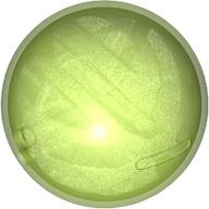 Lego Sphere with Opal Trans-Clear Core / Trans-Bright Green