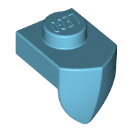 Lego Plate Special 1 x 1 with Vertical Tooth / Medium Azure