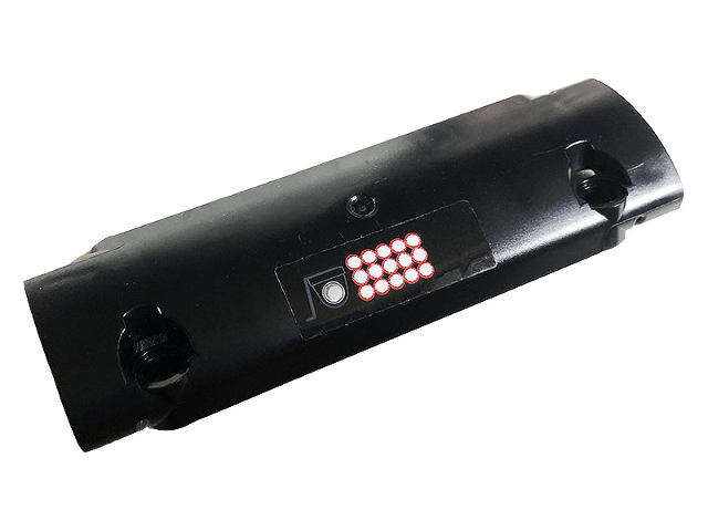 Lego Technic, Panel Curved 11 x 3 with 15 White Dots with Red Outlines and Backup Camera Pattern (Sticker) - Set 42096