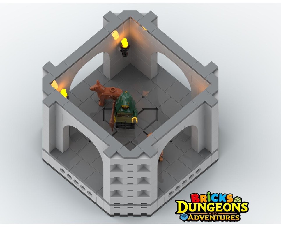 LEGO Castle Crossroads Room Instructions (PDF), Huntress and Dogs figurine, Bricks Dungeons and Adventures