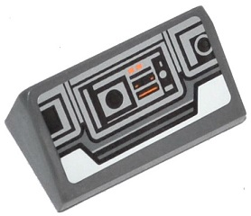 Lego Slope 30 1 x 2 x 2/3 with SW Snowspeeder Controls Pattern (Sticker) - Set 75049