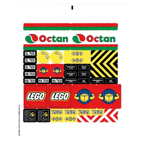 Lego Sticker Sheet for Set 7939-1