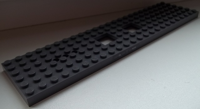 Lego Train Base 6 x 24 with White 'OIL' and 'WATER' on Left Side and 'PNEUMATICS' and 'ELECTRICS' on Right Side Pattern Off-Center (Stickers) - Set 60051 / Dark Bluish Gray