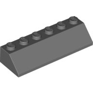 Lego Brick Sloped 45° 2 x 6 / Dark Bluish Gray