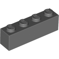 Lego Brick 1 x 4 / Dark Bluish Gray