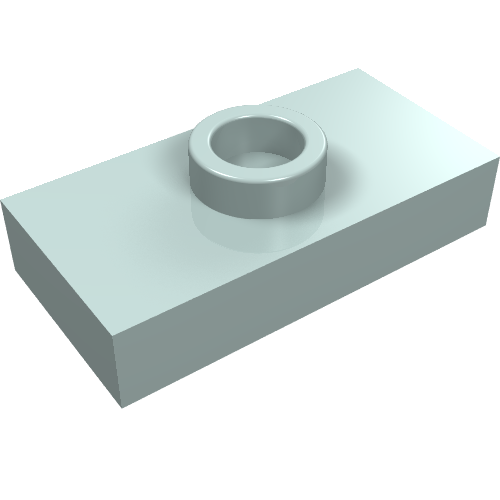 Lego Plate Special 1 x 2 with 1 Stud without Groove (Jumper) / Light Aqua