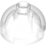 Lego Brick Round 2 x 2 Dome Top, Hollow Stud / Trans-Clear