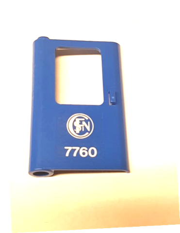 Lego Door 1 x 4 x 5 Train Left, Thin Support at Bottom with French Old Version Train Logo and '7760' Pattern (Sticker) - Set 7760