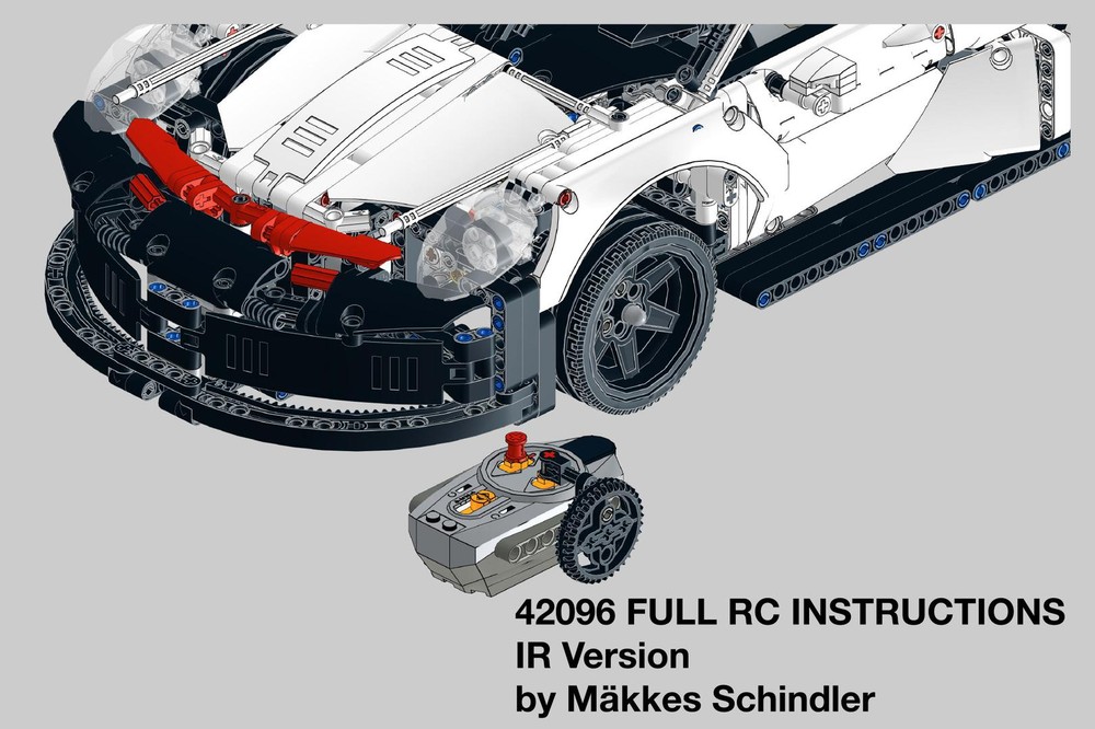 Lego Custom 42096 Full RC with LED lights - IR Version