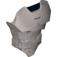 Lego Large Figure Torso Cover with Raised Belt and Gray Stormtrooper Armour Print (Captain Phasma)