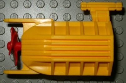 Lego Electric, Motor 8 x 4 x 4 Back Half with 3-Blade Propeller / Yellow