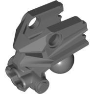 Lego Large Figure Head Connector Block (Toa Metru) / Dark Bluish Gray