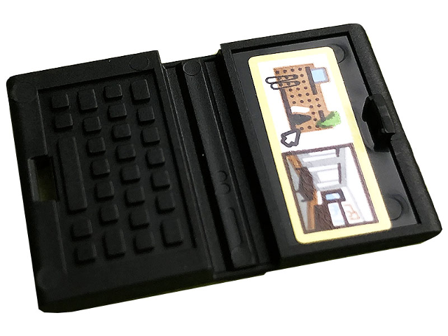 Lego Minifigure, Utensil Computer Laptop with Room and Shelves with Bright Light Yellow Border on Screen Pattern (Sticker) - Set 10291
