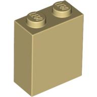 Lego Brick 1 x 2 x 2 with Inside Stud Holder / Tan