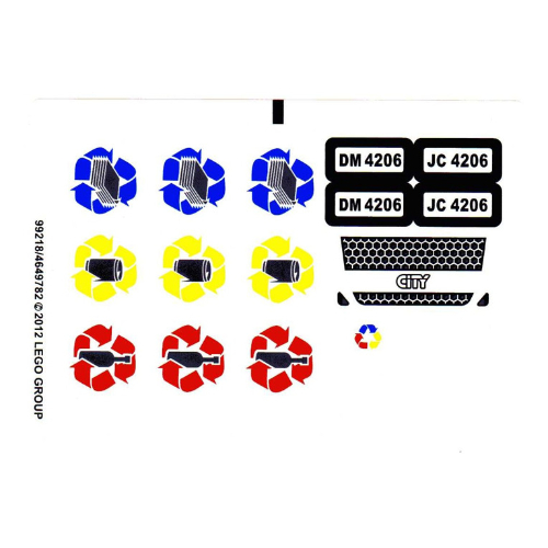 Lego Sticker Sheet for Set 4206-2