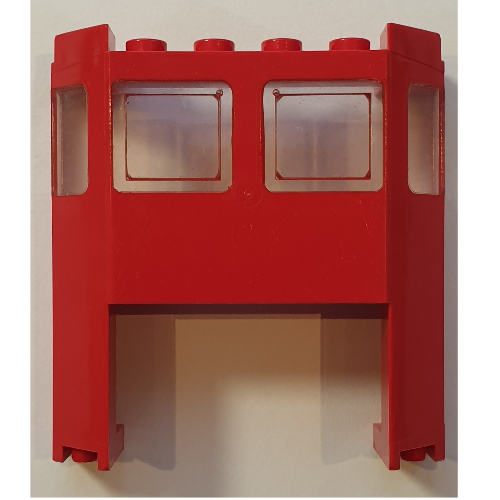 Lego Train Front with 1 x 4 x 2 Cutout / Red