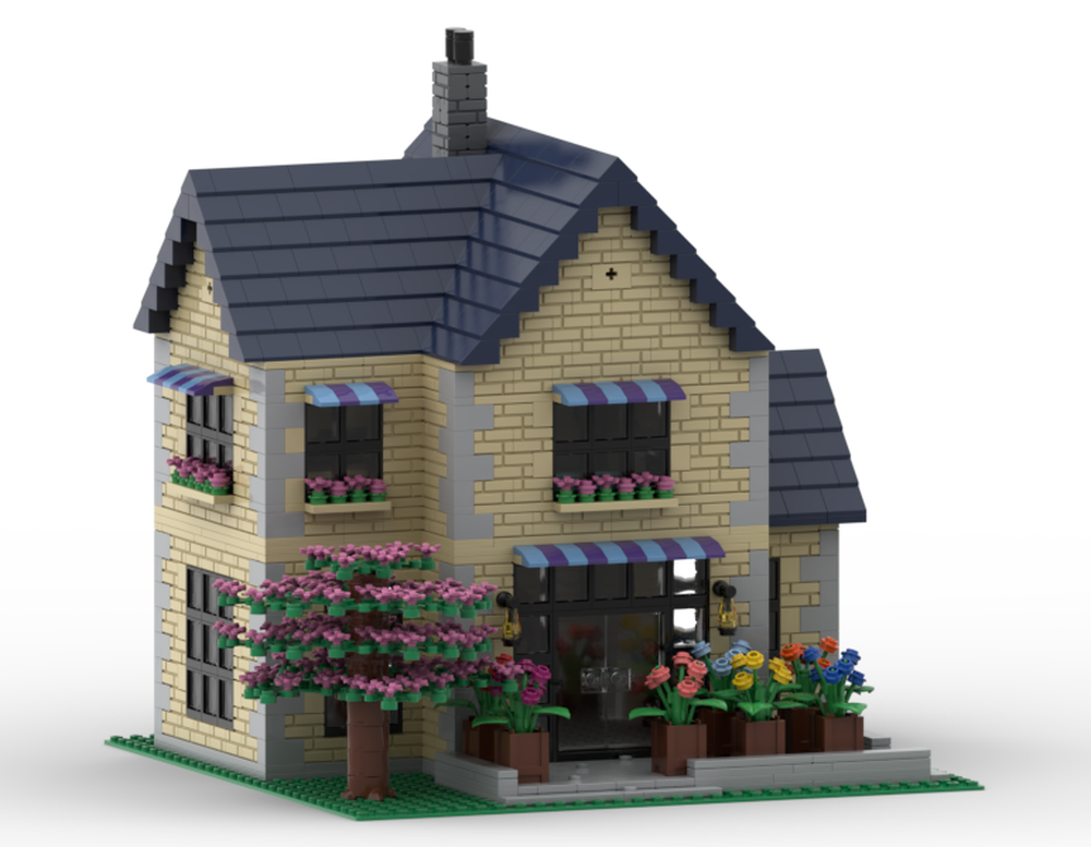 Lego Cobblestone Village Flower Shop