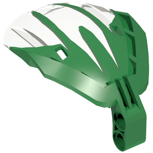 Lego Windscreen Bohrok 4 x 5 x 7 Marbled Trans-Clear Pattern / Green