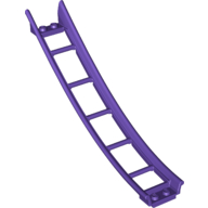 Lego Vehicle Track, Roller Coaster Ramp Large Lower Part, 6 Bricks Elevation / Dark Purple