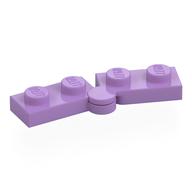 Lego Hinge Plate 1 x 4 Swivel Top / Base - Hollow Clip [Complete Assembly] / Medium Lavender