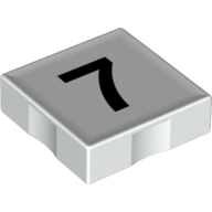 Lego Duplo Tile 2 x 2 with Number '7' Print