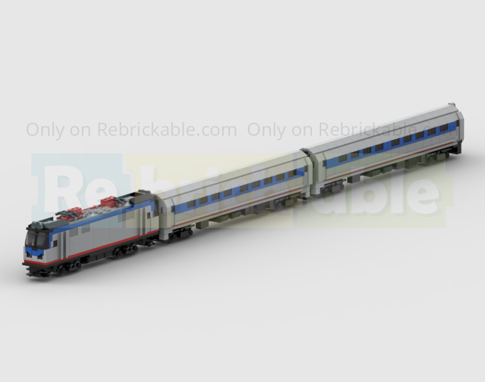 Lego Am Trak Keystone Express Train Pack - 4 Studs Wide