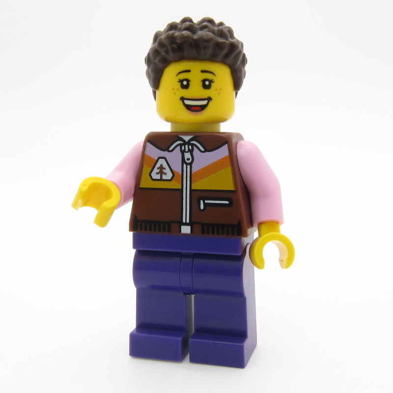 Lego Camper, Dark Brown/Bright Pink Torso, Dark Purple Legs