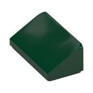 Lego Brick Sloped 30° 1 x 2 x 2/3 / Dark Green