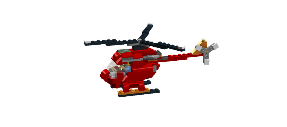 Lego 31003 minifig scale heli