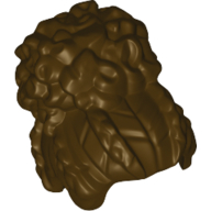 Lego Hair Put Up with Braids / Dark Brown
