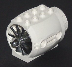 Lego Engine, Large with Chrome Silver Center (43121 / x577)