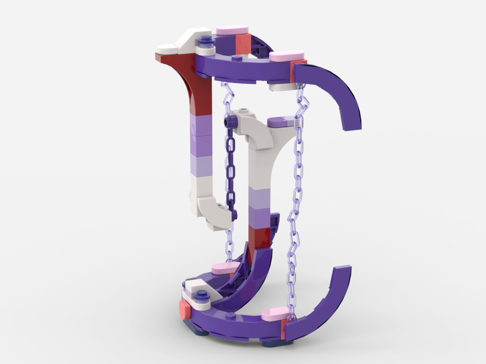 Lego Tensegrity Sculpture - Purple