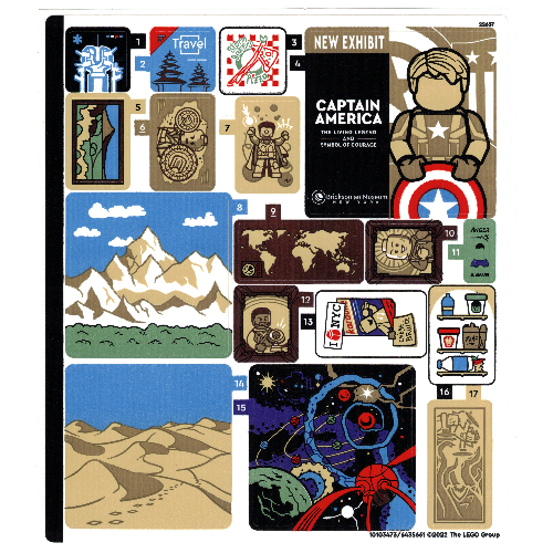 Lego Sticker Sheet 1 for Set 76218-1 / [No Color/Any Color]