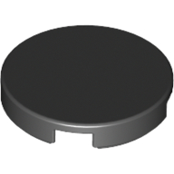 Lego Tile Round 2 x 2 with Bottom Stud Holder / Black