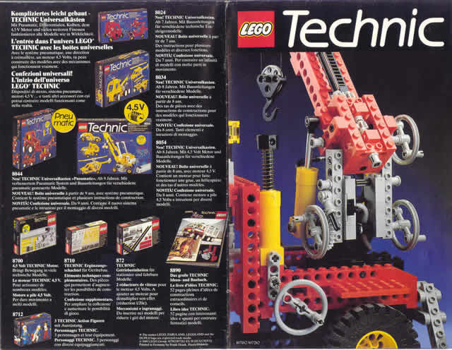 Lego 1989 Medium Technic European Foldout (107182/107282-EU II (D/A/CH/F/I))