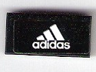 Lego Tile 1 x 2 with White Adidas Logo on Black Background Pattern (Sticker) - Set 75876 / Black
