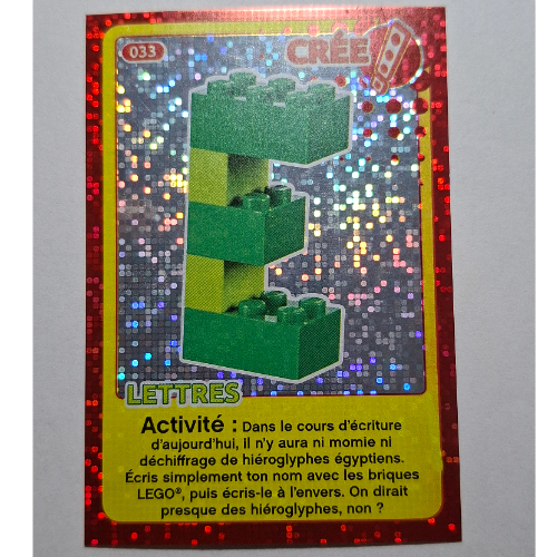Lego Trading Card for Set TRADINGCARD-12, #033 Print (Foil)