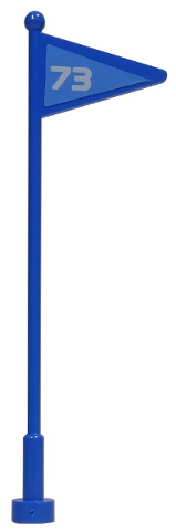 Lego Flag on Antenna Whip with 73 Pattern (Stickers) - Set 6573