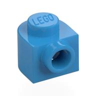 Lego Plate 1 x 1 x 2/3 Half Round with Side Stud / Dark Azure