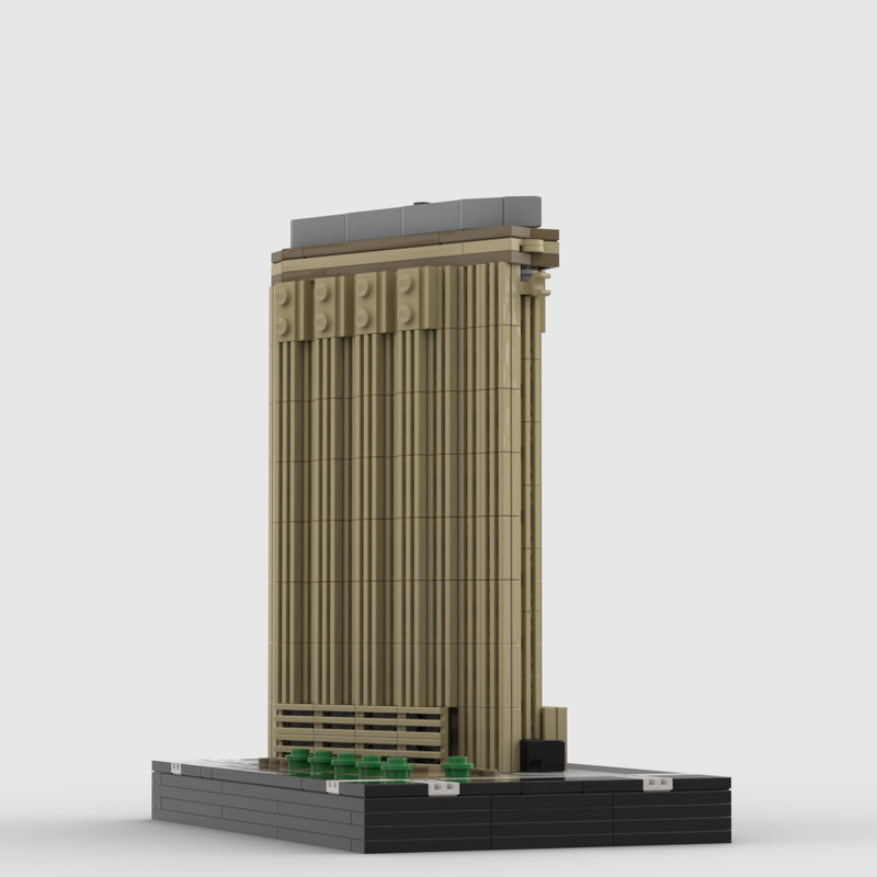 Lego Flatiron Building at 1/650th Scale
