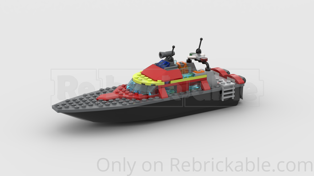 Lego City fast fire rescue boat
