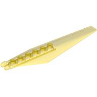 Lego Hinge Plate 1 x 12 Locking with Angled Side Extensions and Tapered Ends, 7 Teeth / Trans-Yellow