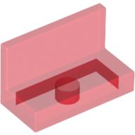 Lego Panel 1 x 2 x 1 [Square Corners] / Trans-Red
