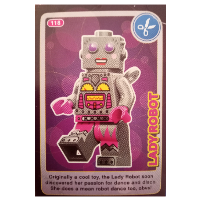 Lego Trading Card, Create The World - Lady Robot / [No Color/Any Color]