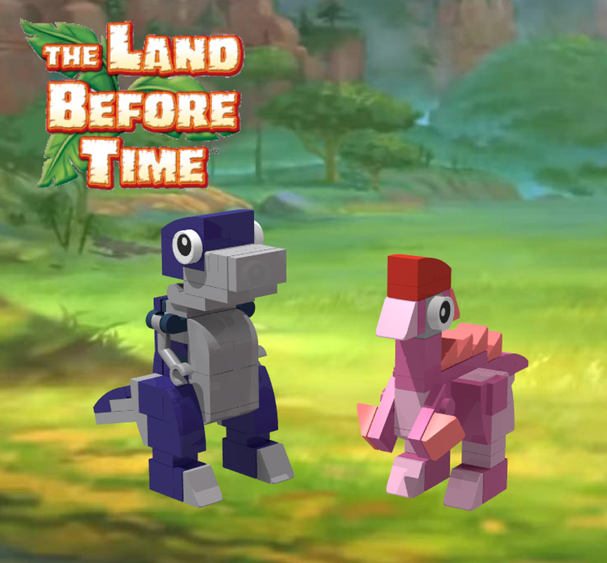 Lego The Land Before Time Characters Chomper and Ruby
