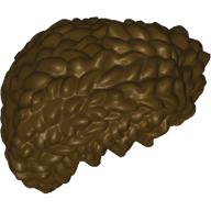 Lego Hair Coiled, Parted / Dark Brown