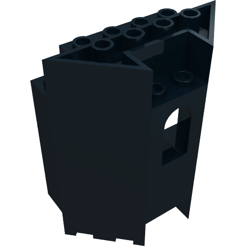 Lego Panel 3 x 6 x 6 Double Wall with Arched Window / Black
