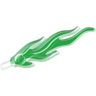 Lego Wave / Flame Rounded Large with Marbled Green Pattern